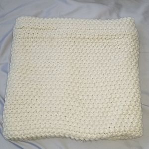 Beige knitted infinity scarf